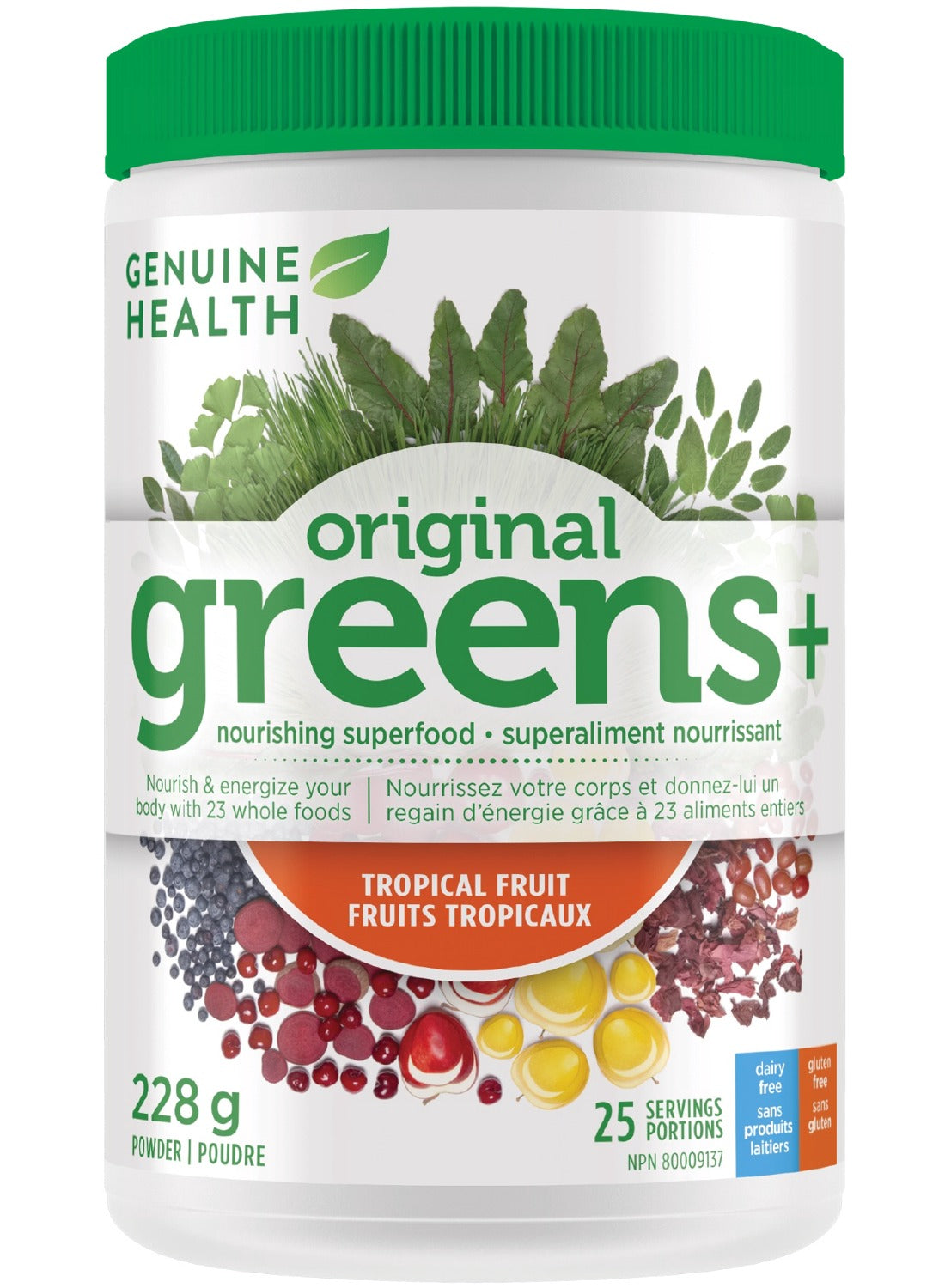 GENUINE HEALTH Greens+ Original (Tropical Fruit - 25 servings)