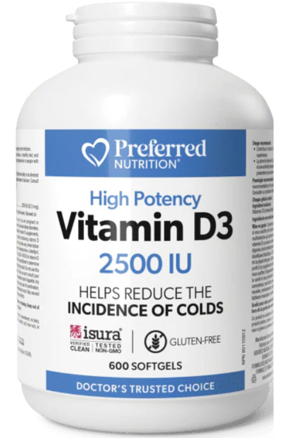 PREFERRED NUTRITION Vitamin D3 (2500 IU - 600 sgls)