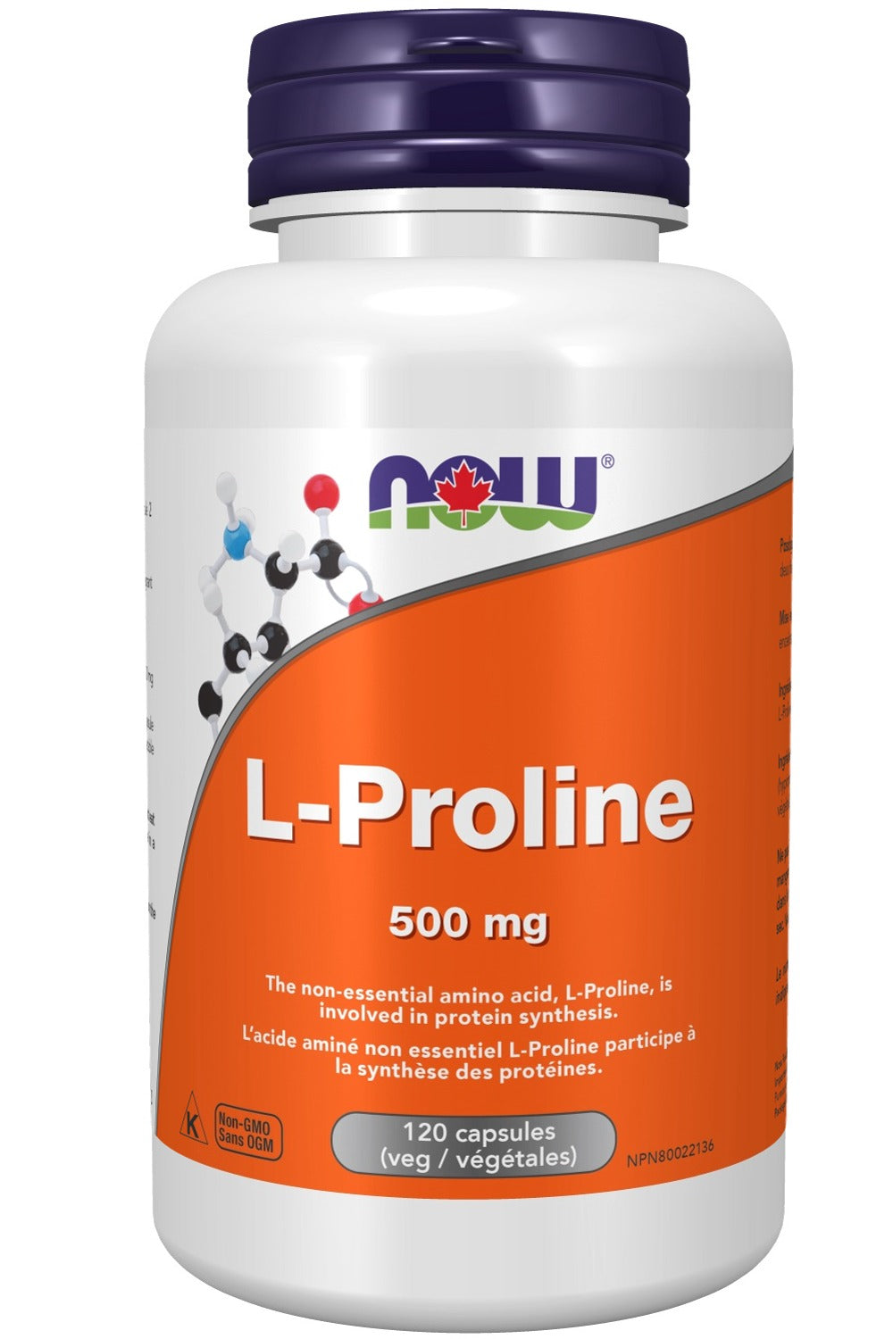 NOW L-Proline (500 mg  - 120 vcaps)