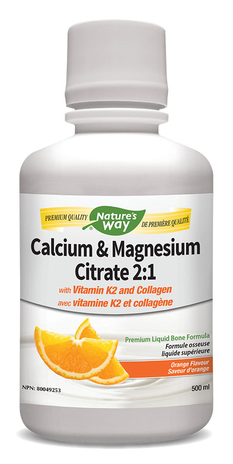 NATURE'S WAY Calcium & Magnesium Citrate 2:1 (Orange - 500 ml)