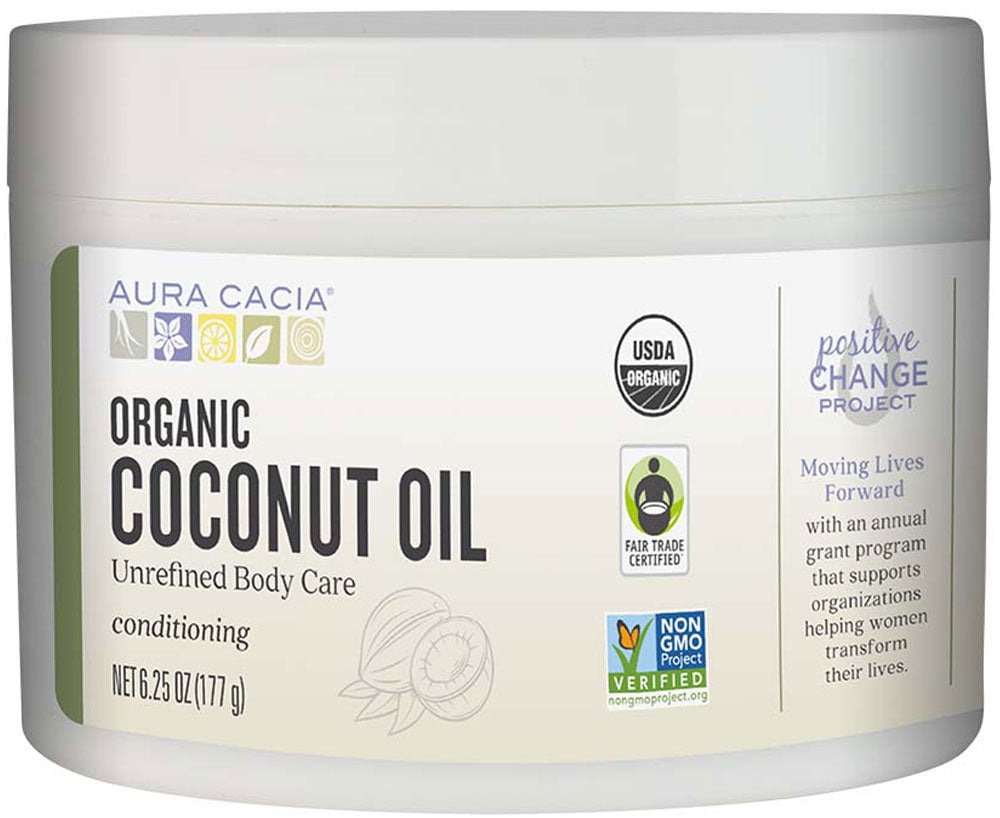 AURA CACIA Organic Coconut Oil  (177 Grams)