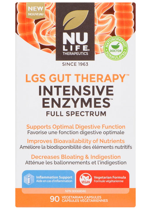 NU-LIFE LGS Gut Therapy Intensive Enzymes (90 V-Caps)