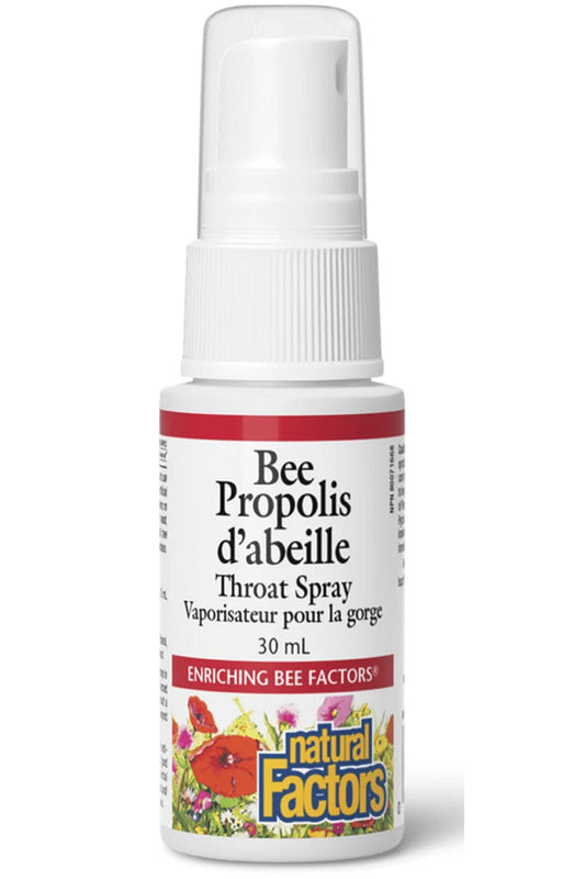 NATURAL FACTORS Bee Propolis Throat Spray 65% Extract  (30 ml)