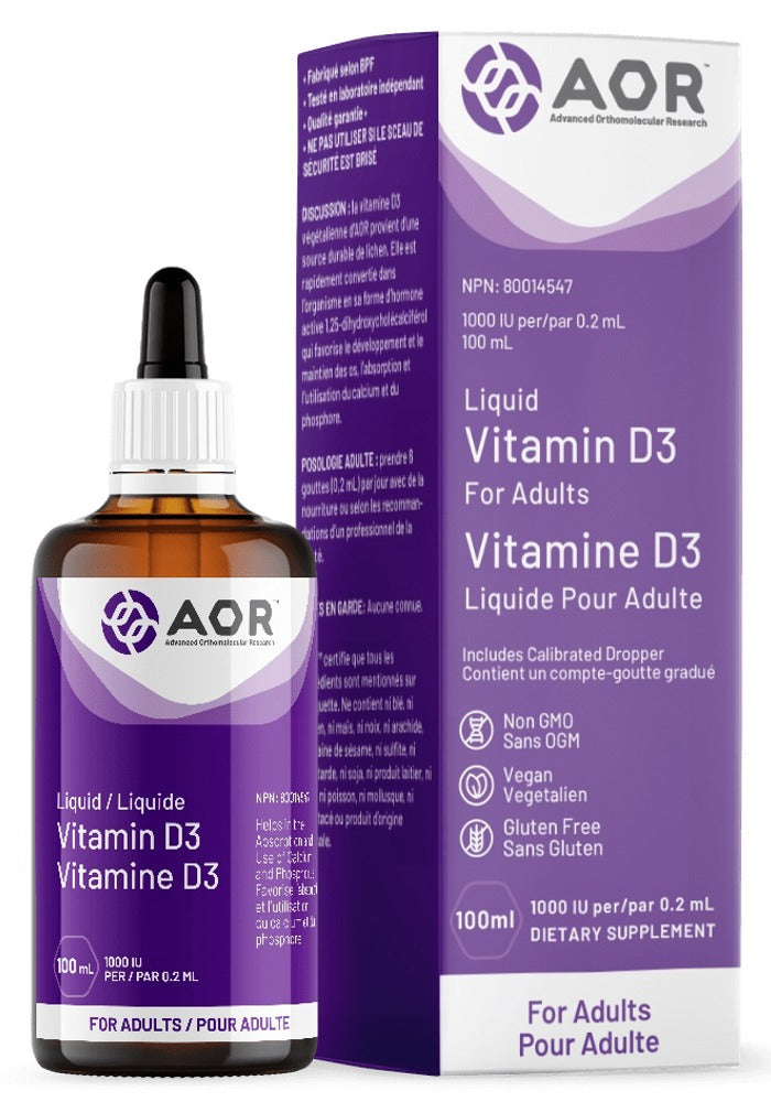 AOR Liquid Vitamin D3 (1000 iu - 100 ml)
