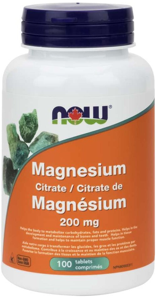 NOW Magesium Citrate (200 mg - 100 tabs)