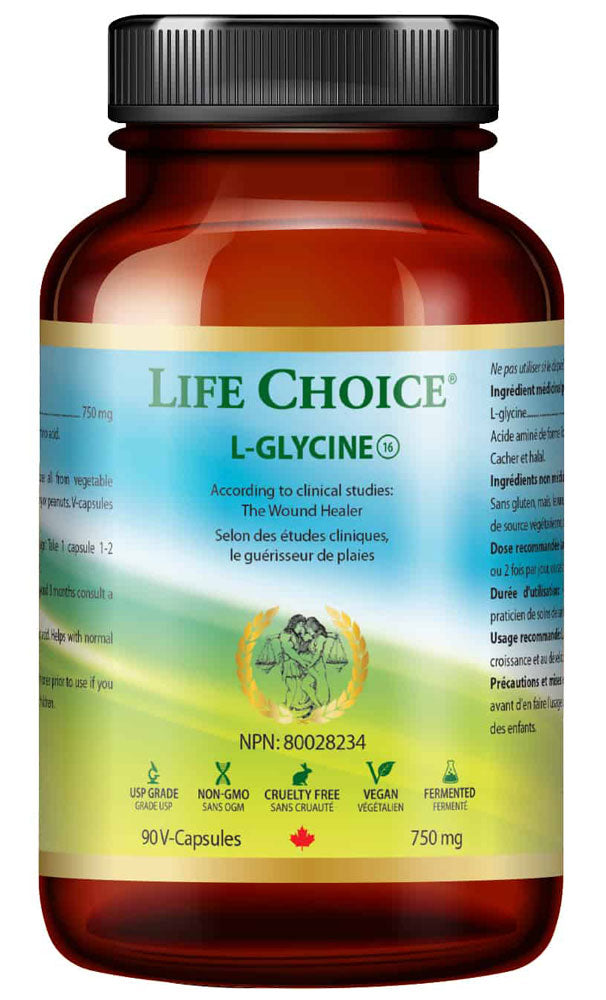 LIFE CHOICE L-Glycine 750 mg  (90 veg caps)
